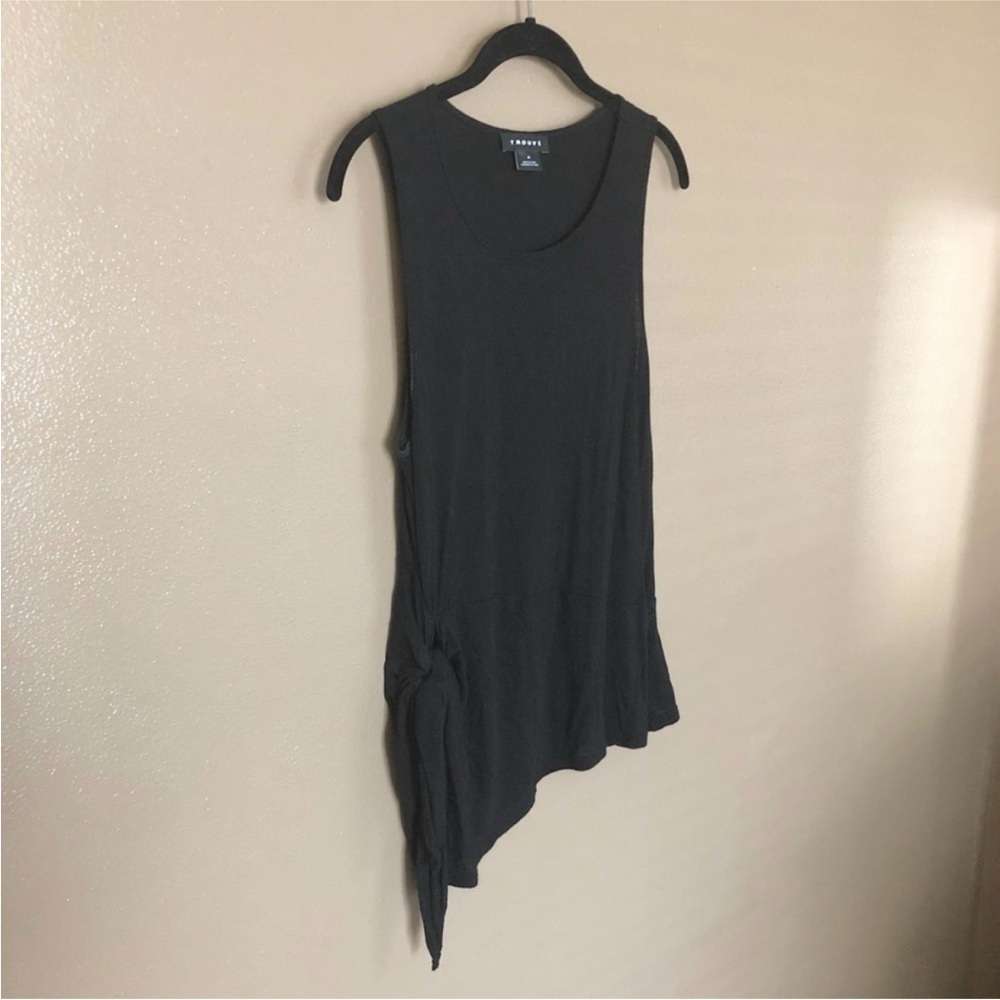 Trouvé Black Side Tie Tank Top Size M